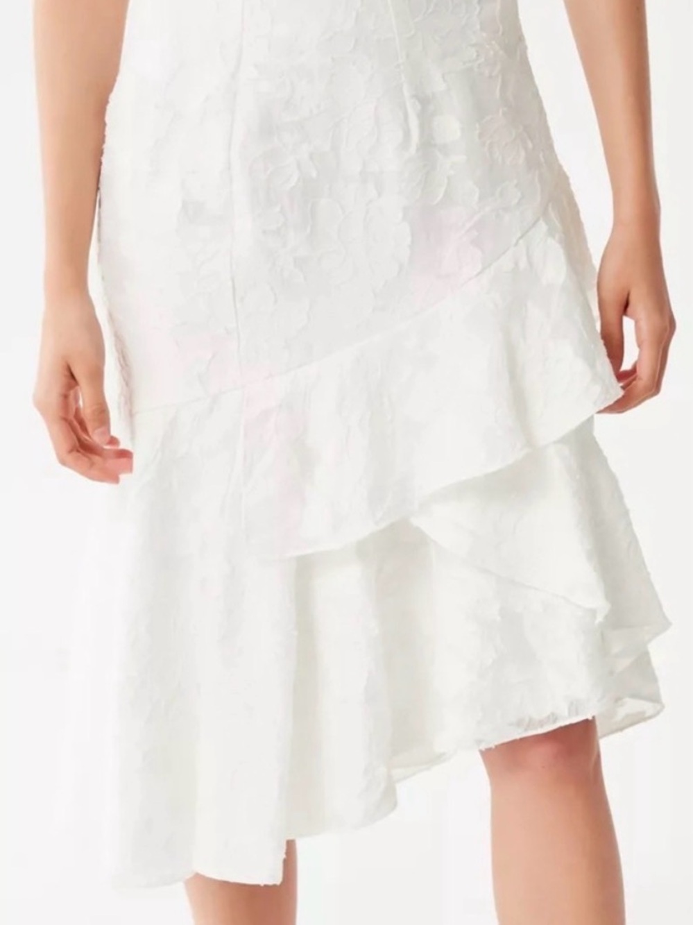 Revolve Keepsake Radar Ivory Off-Shoulder Ruffle Two-Piece Set - Picture 4 of 8